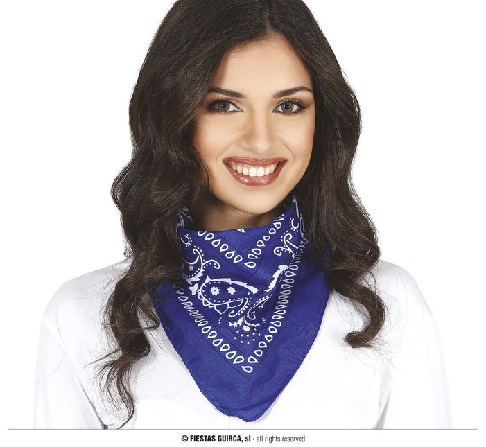 Feestbazaar Donkerblauw Sjaaltje Zakdoek Denim