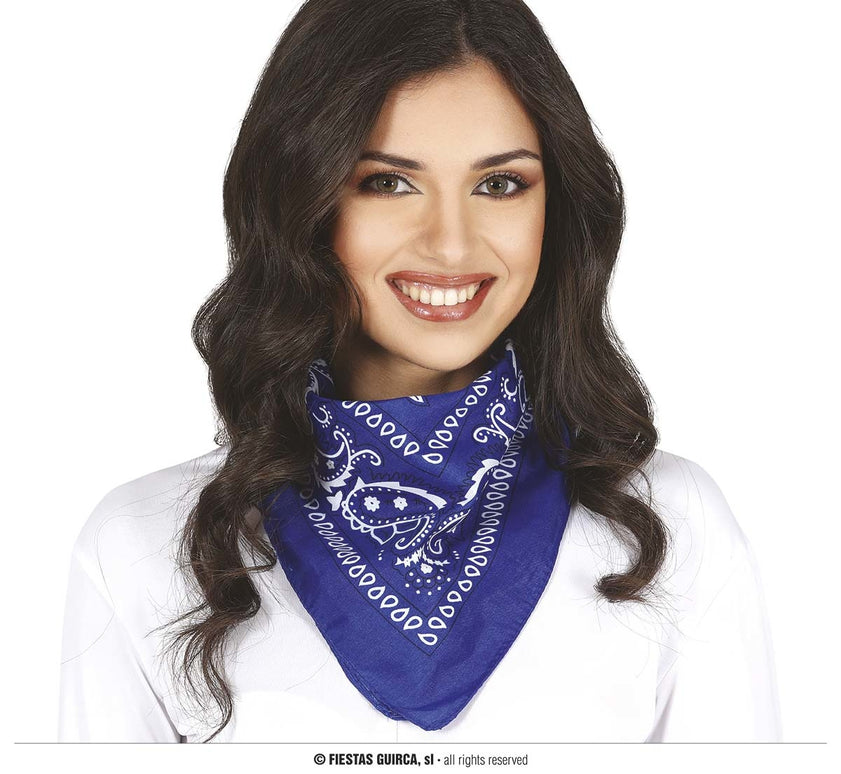 Feestbazaar Donkerblauw Sjaaltje Zakdoek Denim