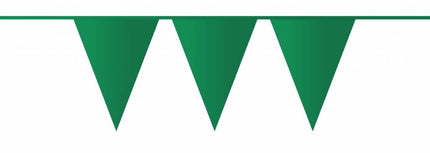 Feestbazaar Donkergroene vlaggenlijn 10 meter