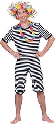 Feestbazaar Dorus Badpak Unisex Zwart/Wit