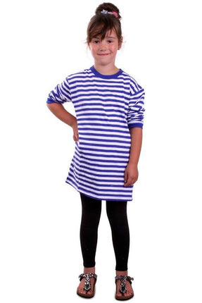 Feestbazaar Dorus trui kind blauw/wit lange mouw