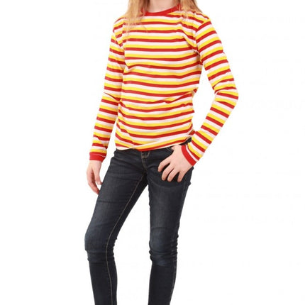 Feestbazaar Dorustrui Kind rood/wit/geel lange mouw unisex