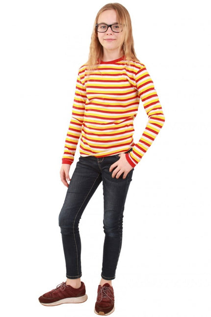 Feestbazaar Dorustrui Kind rood/wit/geel lange mouw unisex