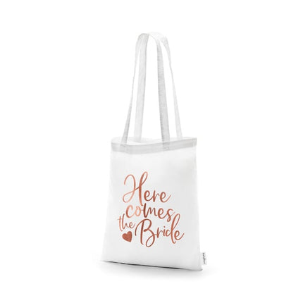 Feestbazaar Draagtas 'Here Comes The Bride'