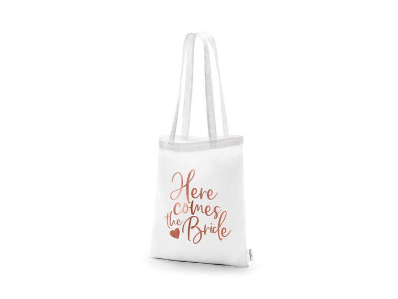 Feestbazaar Draagtas 'Here Comes The Bride'
