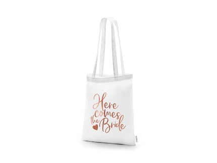 Feestbazaar Draagtas 'Here Comes The Bride'