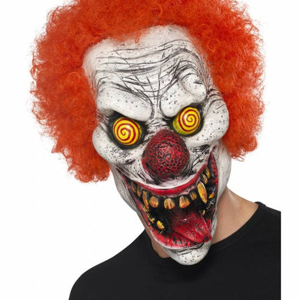 Feestbazaar Draaiende ogen Horror clown masker