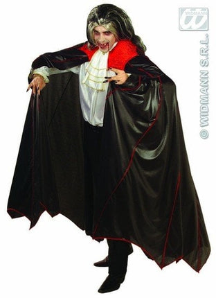 Feestbazaar Dracula cape Vampier met kraag 150cm