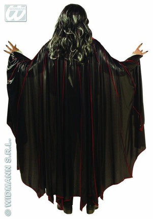 Feestbazaar Dracula cape Vampier met kraag 150cm