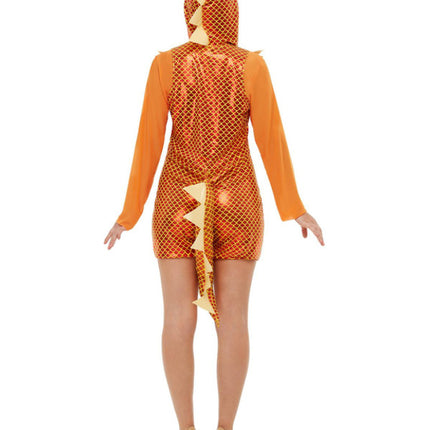 Feestbazaar Drakenpakje vrouw oranje