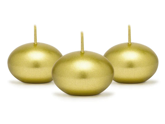Feestbazaar Drijvende Kaars Metallic Goud (50st)