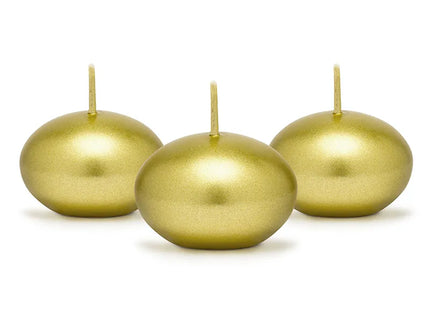 Feestbazaar Drijvende Kaars Metallic Goud (50st)