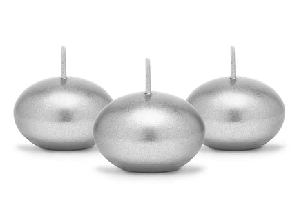 Feestbazaar Drijvende Kaars Metallic Zilver(50st)