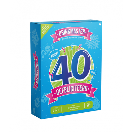Feestbazaar Drinkmaster Drankspel 40 Jaar