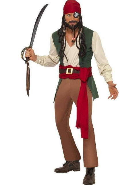 Feestbazaar Dronken Caribische Piratenman