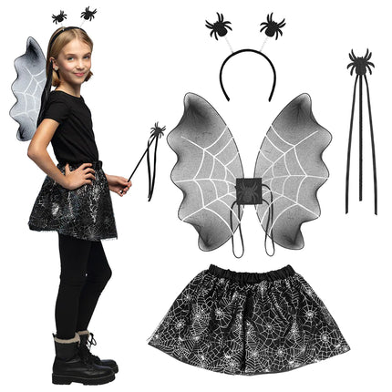 Feestbazaar Duister Spinnenprinses Verkleedset Kind