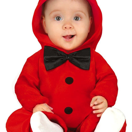 Feestbazaar Duivel Jumpsuit Rood Baby Met Strik