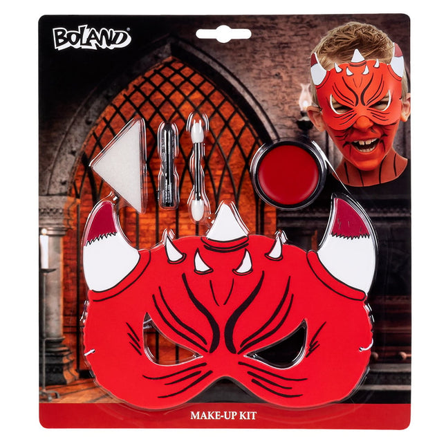Feestbazaar Duivel masker en make-up set
