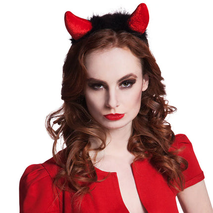 Feestbazaar Duivelsoren Diadeem rood