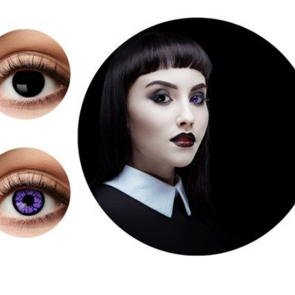 Feestbazaar Duo black witch/purple Monster Maandlenzen