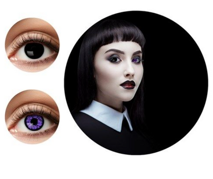 Feestbazaar Duo black witch/purple Monster Maandlenzen