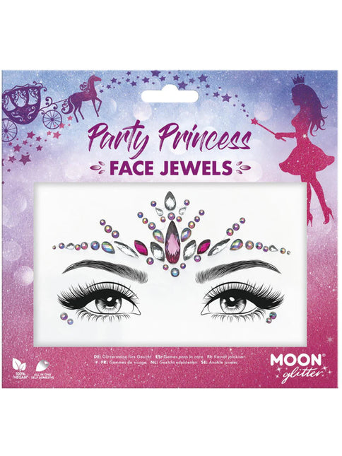 Feestbazaar Edelsteentjes gezicht Party Princess