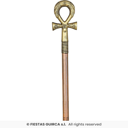 Feestbazaar Egyptische Scepter Key of Life 50cm