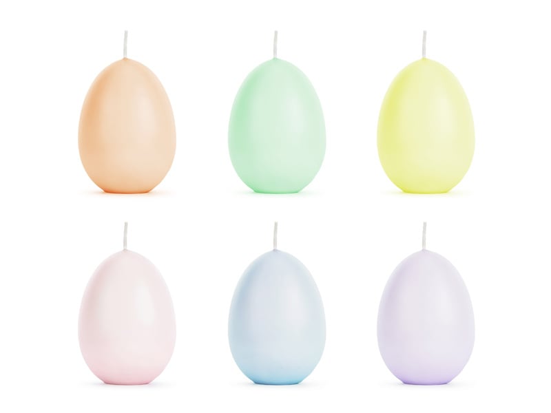 Feestbazaar Ei Kaarsen Pastelkleuren (6st)