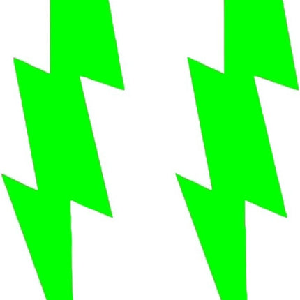 Feestbazaar Eightees Oorbellen Flash neon groen