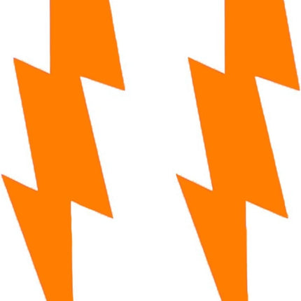 Feestbazaar Eightees Oorbellen Flash neon oranje