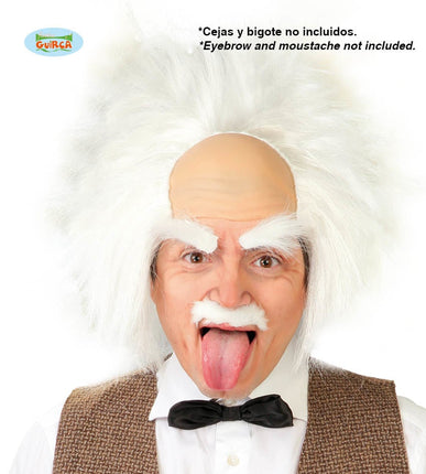 Feestbazaar Einstein Pruik Met Kaal Voorhoofd