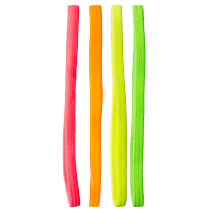 Feestbazaar Elastische Haarbandjes Neon (4st)