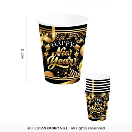 Feestbazaar Elegante Nieuwjaar Bekertjes 240ml (6st)