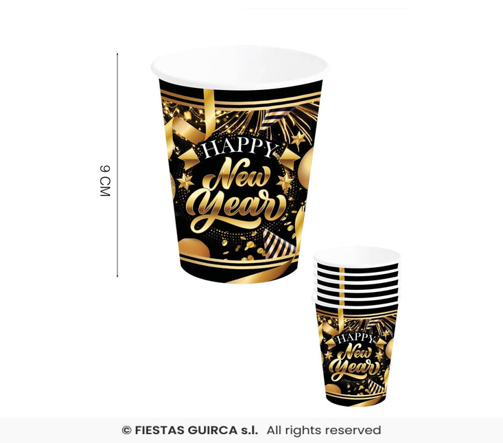 Feestbazaar Elegante Nieuwjaar Bekertjes 240ml (6st)