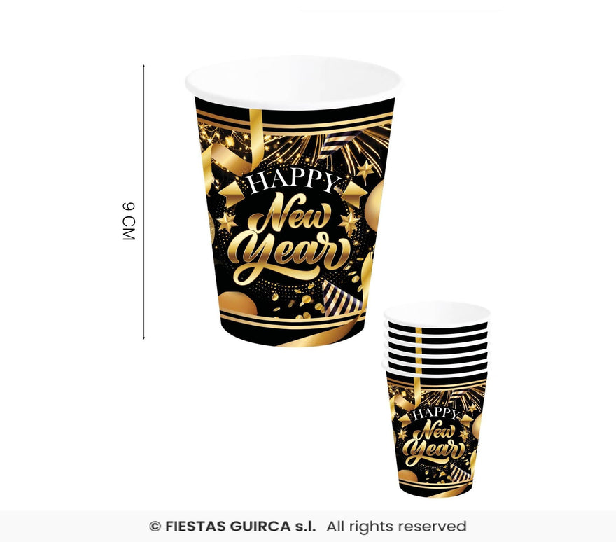 Feestbazaar Elegante Nieuwjaar Bekertjes 240ml (6st)