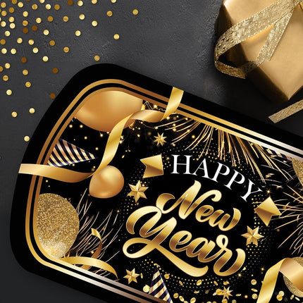 Feestbazaar Elegante Nieuwjaar Dienblad Zwart/Goud