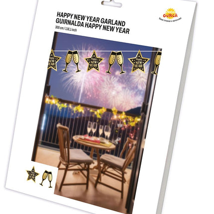 Feestbazaar Elegante Nieuwjaar Slinger Champagne (3m)