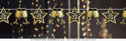 Feestbazaar Elegante Nieuwjaar Slinger Champagne (3m)