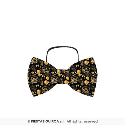 Feestbazaar Elegante Nieuwjaar Strik Zwart/Goud