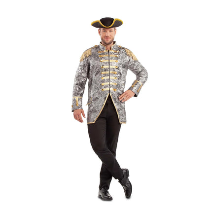 Feestbazaar Elegante Zilveren Jas Historical