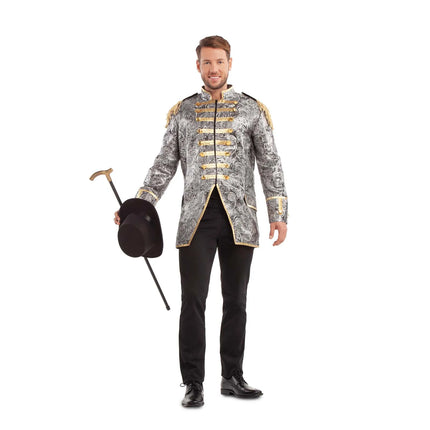 Feestbazaar Elegante Zilveren Jas Historical