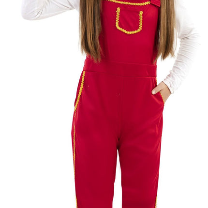 Feestbazaar Elfen Jumpsuit Meisje Rood