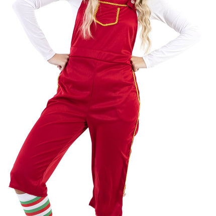 Feestbazaar Elfen Jumpsuit Vrouw Rood