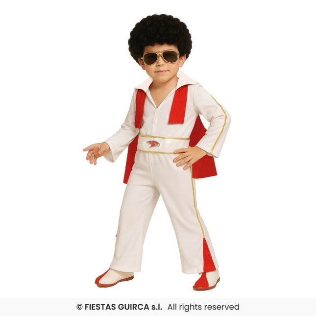 Feestbazaar Elvis King Of Rock Kostuum Kind Wit/Rood