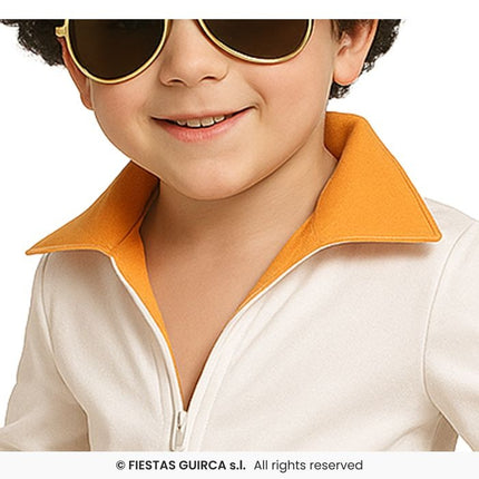 Feestbazaar Elvis Kostuum Kind Goud/wit