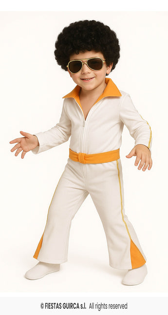Feestbazaar Elvis Kostuum Kind Goud/wit