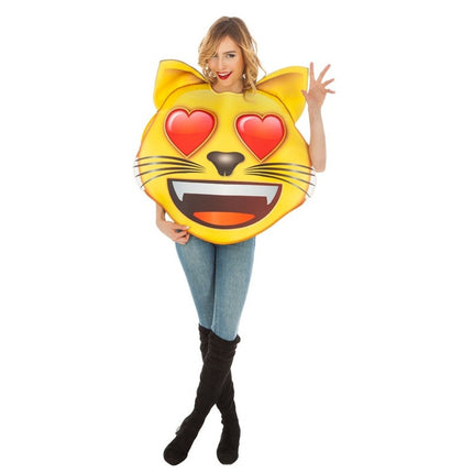 Feestbazaar Emoji kostuum Kat Hartjesogen
