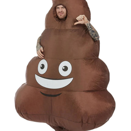 Feestbazaar Emoji Poep Opblaas Kostuum