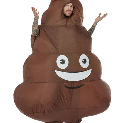 Feestbazaar Emoji Poep Opblaas Kostuum