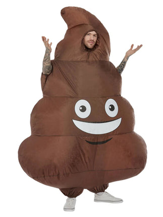 Feestbazaar Emoji Poep Opblaas Kostuum